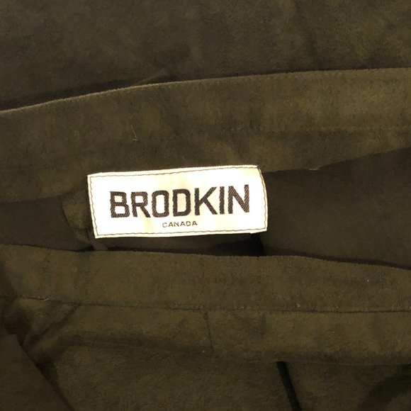 Vintage Suede Brodkin Forest Green Wrap Skirt - Picture 3 of 3